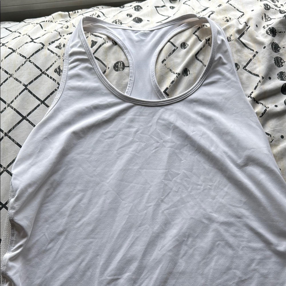 Fabletics White Racerback Tank Top